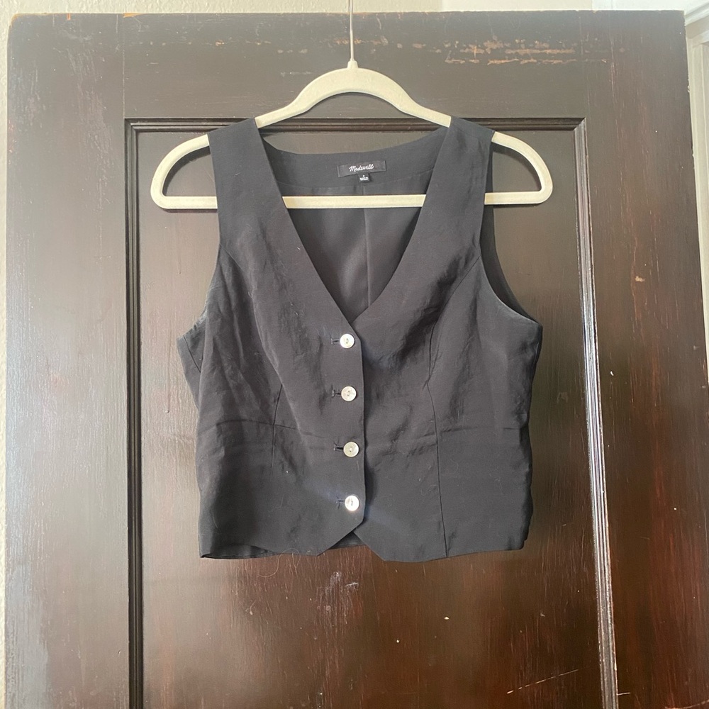 Black vest top from Madewell